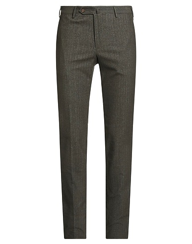 PT Torino Casual trouser Dark green 49% Cotton, 31% Polyester, 17% Viscose, 3% Elastane