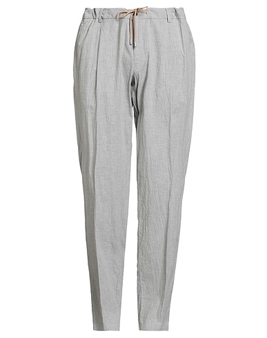 HILTL Casual trouser TESSUTI DI SONDRIO X HILTL Grey 99% Cotton, 1% Elastane