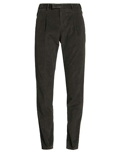 PT Torino Casual trouser Dark green 98% Cotton, 2% Elastane
