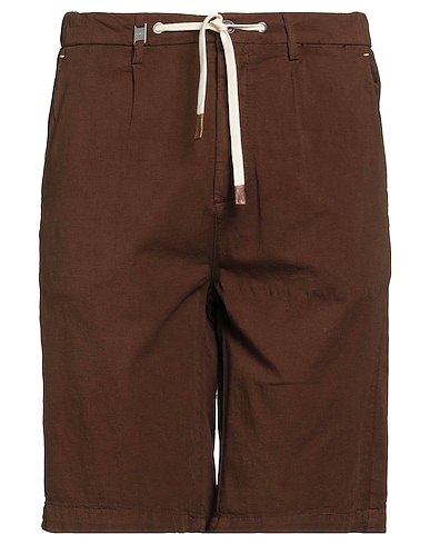 SEINSE Shorts y Bermudas Marrón 78% Algodón, 20% Lino, 2% Elastán