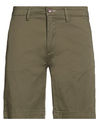 SEINSE Shorts & Bermuda Military green 98% Cotton, 2% Elastane