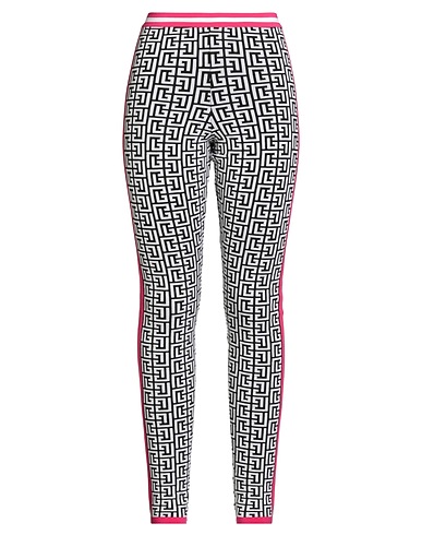 BALMAIN Leggings Fuchsia 50% Wolle, 27% Viskose, 21% Polyamid, 2% Elastan