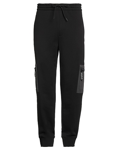 HUGO Casual trouser Black 100% Cotton, Elastane