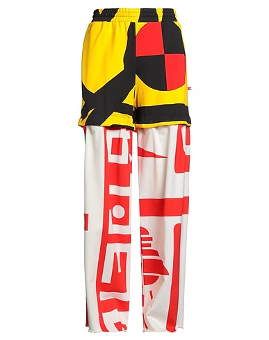 WALTER VAN BEIRENDONCK Casual pants Yellow 100% Cotton