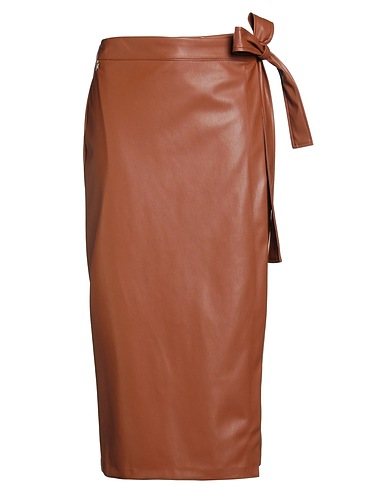 SOUVENIR Midi skirt 50% Polyurethane, 50% Polyester