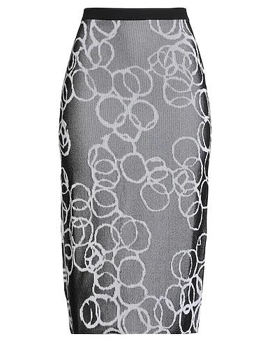 ROCHAS Midi skirt Black 83% Viscose, 17% Polyester