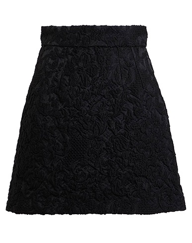 DOLCE&GABBANA Mini skirt Black 73% Wool, 23% Polyester, 4% Acrylic