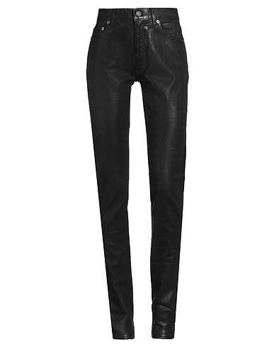 SAINT LAURENT Denim pants Black 95% Cotton, 5% Elastane