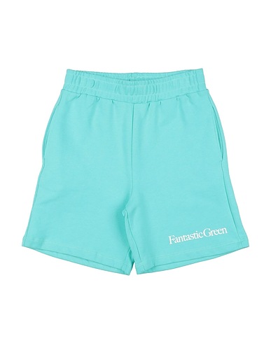 MSGM Shorts & Bermuda KIDS FANTASTIC GREEN Turquoise 100% Cotton