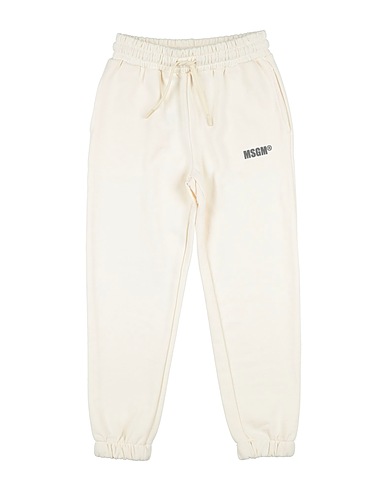 MSGM Casual trouser KIDS Cream 100% Cotton