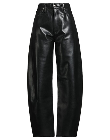 AGOLDE Casual trouser Black 50% Recycled leather, 30% Polyurethane, 10% Polyester, 10% Viscose