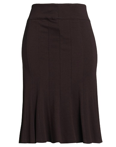JOSEPH RIBKOFF Midi skirt Dark brown 70% Rayon, 20% Nylon, 10% Elastane