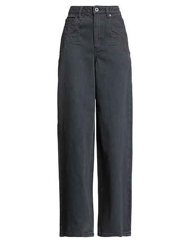 SELF-PORTRAIT Джинсовые брюки Тёмно-серый 100% Хлопок