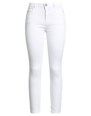 NENETTE Denim trousers White 92% Cotton, 6% Elastomultiester, 2% Elastane