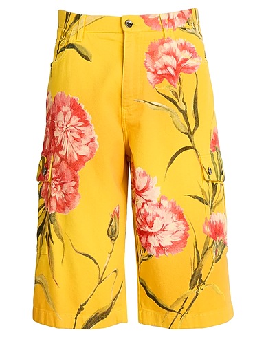 DOLCE&GABBANA 쇼츠 & 버뮤다 옐로우 100% 코튼