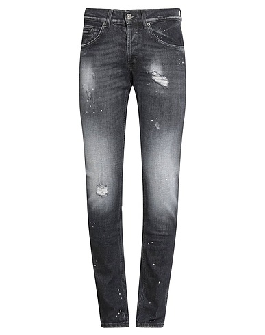DONDUP Denim pants Black 98% Cotton, 2% Elastane