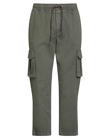 SHOE Casual trouser Military green 97% Cotton, 3% Elastane