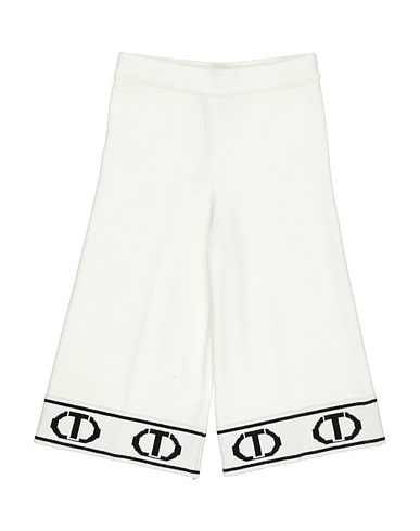 TWINSET Casual trouser White 50% Viscose, 25% Polyamide, 25% Polyester