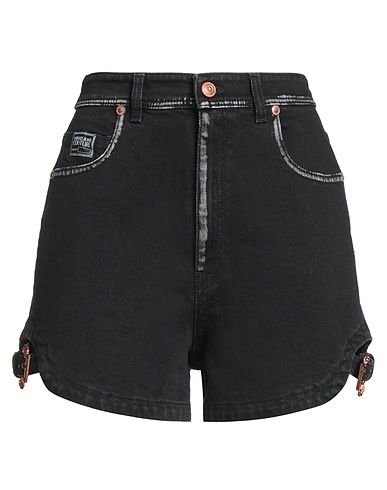 VERSACE JEANS COUTURE Shorts Schwarz 99% Baumwolle, 1% Elastan