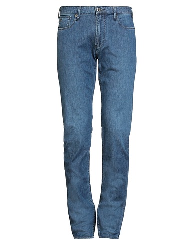 EMPORIO ARMANI Denim pants Blue 99% Cotton, 1% Elastane