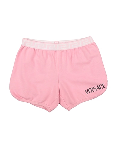 VERSACE YOUNG Shorts & Bermuda Pink 100% Cotton, Glass, Polyester, Polyamide, Elastane