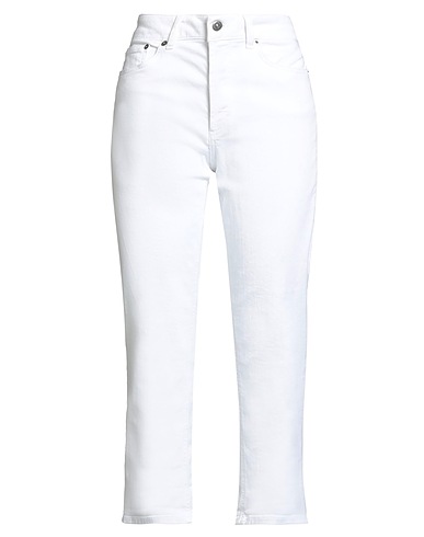 DONDUP Denim trousers White 92% Cotton, 6% Elastomultiester, 2% Elastane
