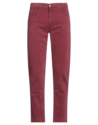 AERONAUTICA MILITARE Casual trouser Burgundy 98% Cotton, 2% Elastane