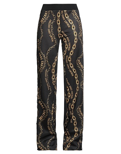 VERSACE JEANS COUTURE Casual pants Black 100% Polyester, Cotton, Elastane, Polyamide