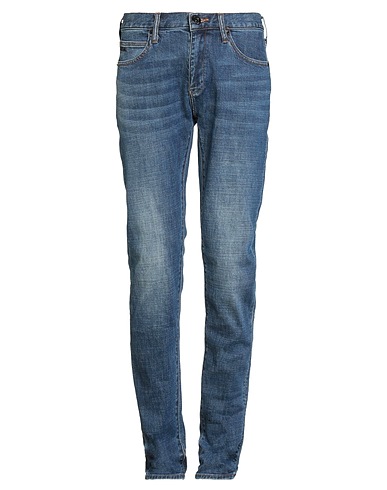 EMPORIO ARMANI Denim pants Blue 99% Cotton, 1% Elastane