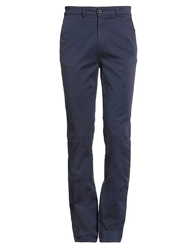 TIWEL Casual trouser Navy blue 98% Cotton, 2% Elastane
