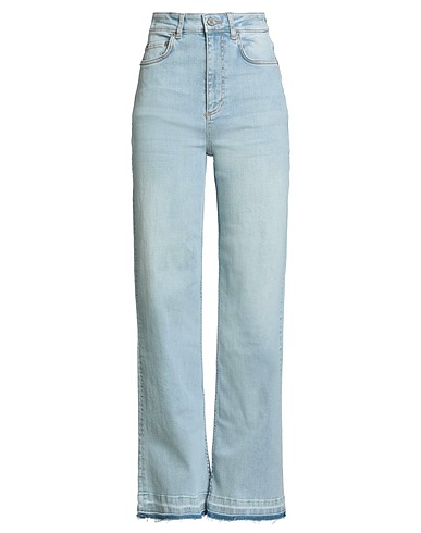 GANNI Denim trousers Blue 98% Organic cotton, 2% Elastane