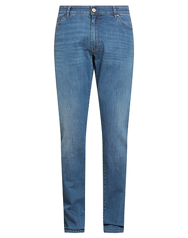 PT Torino Denim trousers Blue 87% Cotton, 11% Polyester, 2% Elastane