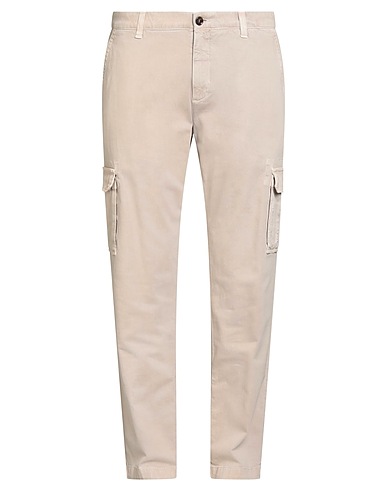 MOORER Casual trouser Beige 90% Cotton, 8% Cashmere, 2% Elastane
