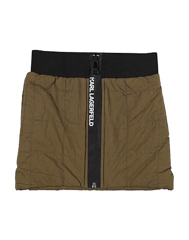 KARL LAGERFELD Skirt KIDS Military green 100% Cotton, Elastane
