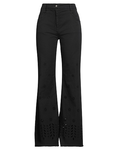 TRUE ROYAL Casual trouser Black 99% Cotton, 1% Elastane