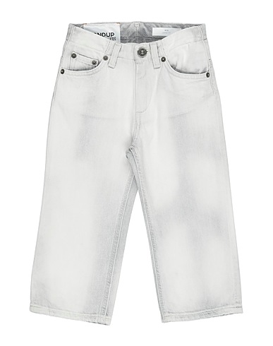 DONDUP Denim trousers KIDS Light grey 100% Cotton
