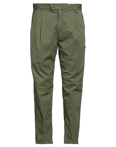 BERNA Casual trouser Military green 97% Cotton, 3% Elastane