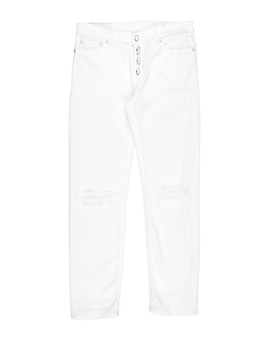 DONDUP Denim pants KIDS White 92% Cotton, 6% Elastomultiester, 2% Elastane