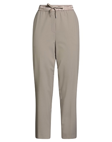 MARELLA Casual trouser MONOCHROME Taupe 67% Polyester, 29% Viscose, 4% Elastane