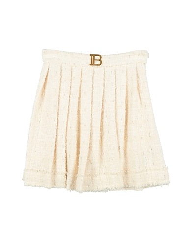 BALMAIN Skirt Cream 42% Acrylic, 22% Synthetic fibers, 22% Cotton, 13% Wool, 1% Metallic fiber