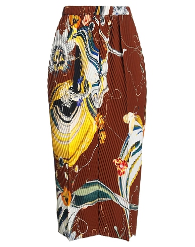 JULIA HEUER Midi skirt Brown 100% Polyester