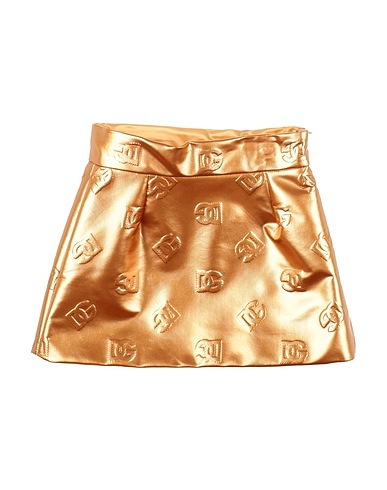 DOLCE&GABBANA Skirt Gold 92% Polyester, 8% Polyamide