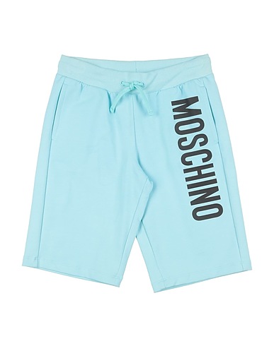 MOSCHINO TEEN Shorts & Bermuda Sky blue 95% Cotton, 5% Elastane