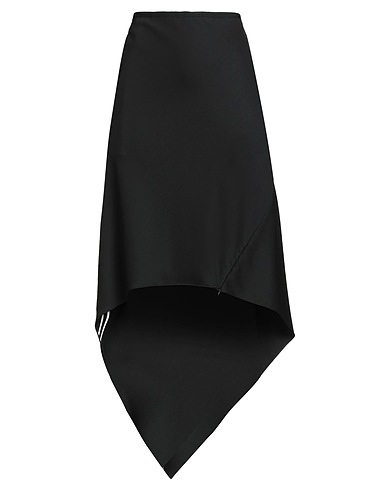 HELMUT LANG Long skirt Black 100% Virgin Wool