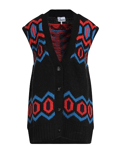 GANNI Cardigan Black 100% Organic wool