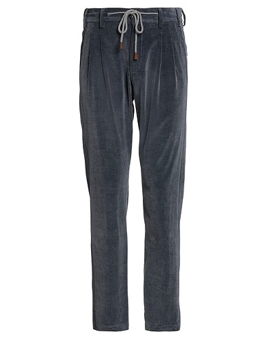 ELEVENTY Casual trouser Blue 90% Cotton, 9% Wool, 1% Elastane
