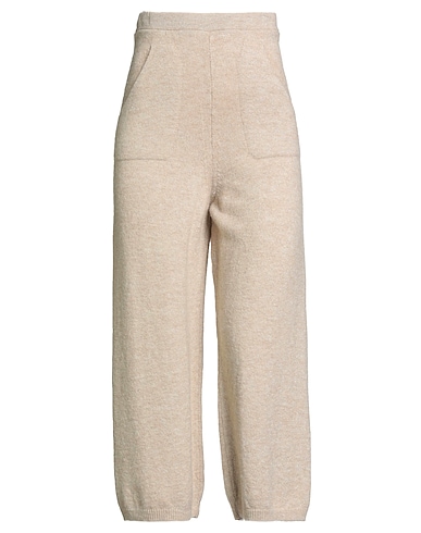 CHIARA BERTANI Pantalone Beige 48% Acrilico, 26% Poliammide, 18% Lana, 6% Poliestere metallizzato, 2% Elastan