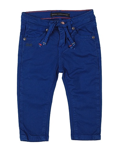 DANIELE ALESSANDRINI Casual trouser Blue 98% Cotton, 2% Elastane