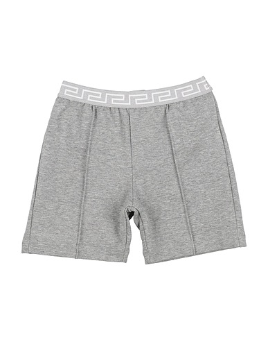 VERSACE YOUNG Shorts & Bermuda Light grey 94% Cotton, 6% Elastane, Viscose, Polyester, Polyamide