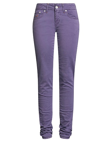 JACOB COHЁN Denim pants Purple 96% Cotton, 4% Elastane